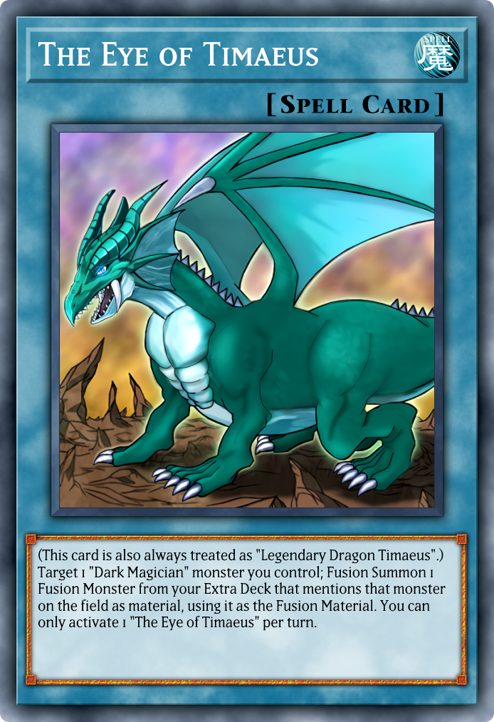 the eye of timaeus yugioh card YU-GI-OH! - (DRLG-EN005) - Dragons of Legend - 1st Edition An individual card from the Yu The Gaze of Timaeus |