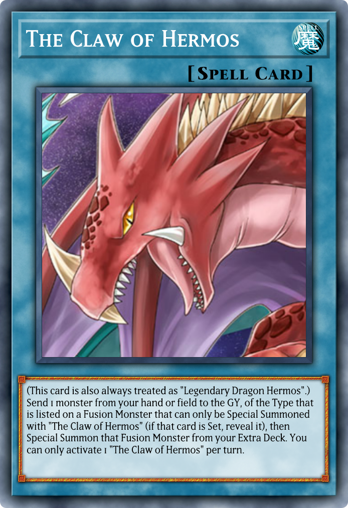 yugioh claw of hermos deck fusion monsters The Claw of Hermos LEDD-ENA23 Yu-Gi-Oh! Card The Claw of Hermos by