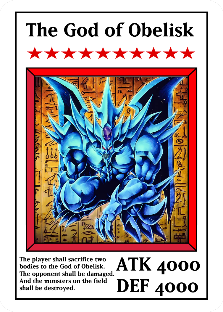The God of Obelisk by SnowCoveredPlains on DeviantArt The God of Obelisk by SnowCoveredPlains on DeviantArt