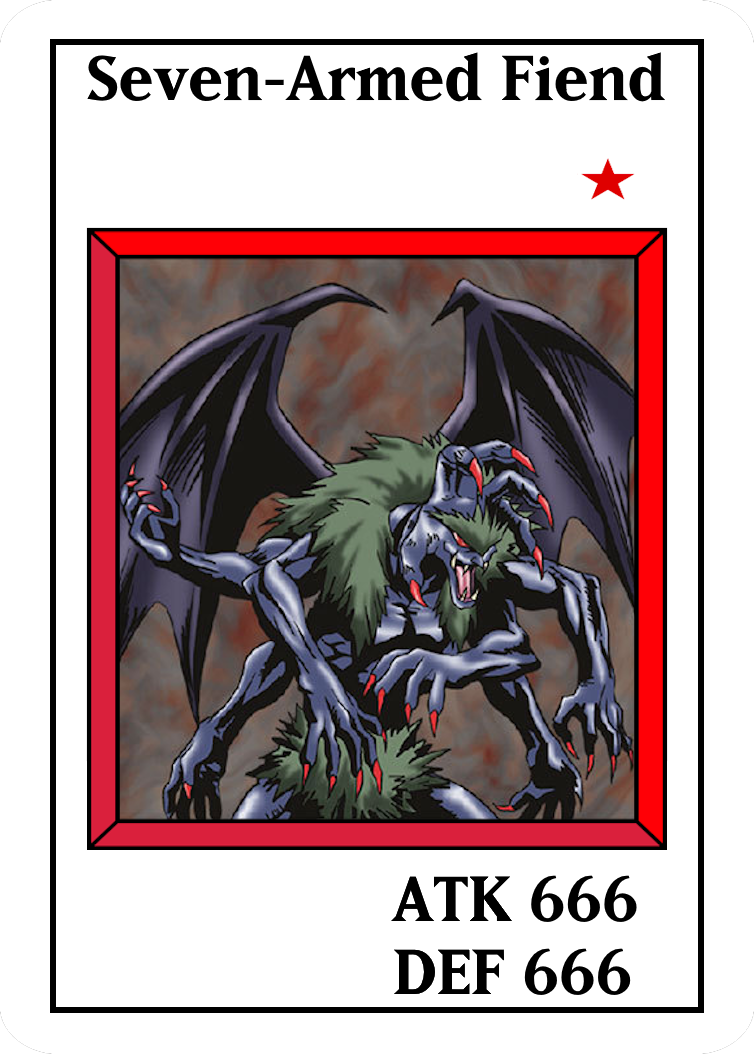 yugioh seven armed fiend card CUSTOM|Seven-Armed Fiend|Ultra|JP|DIY DisplayONLY