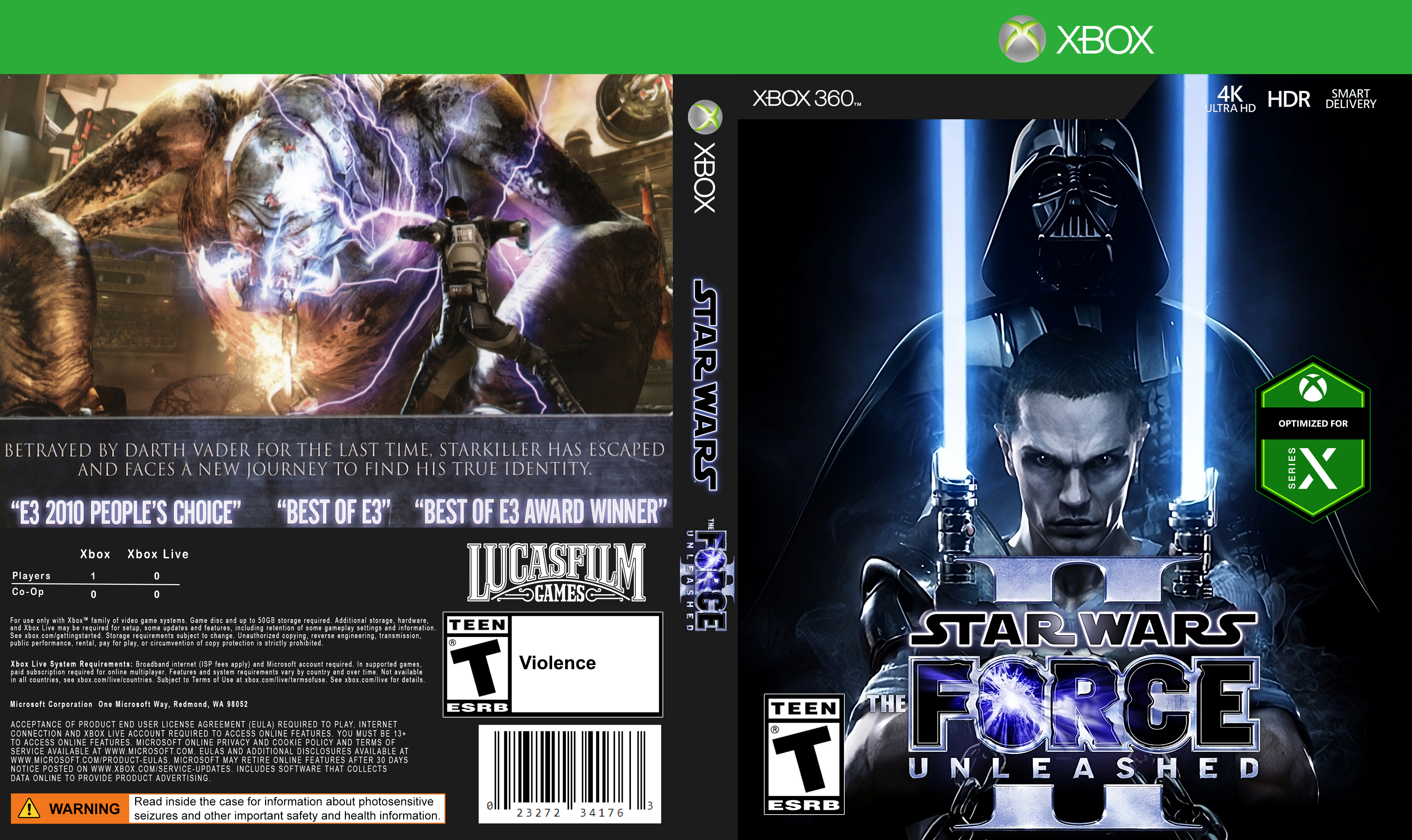 Star Wars the Force Unleashed II Cover by SnowCoveredPlains Star Wars the Force Unleashed II Cover by SnowCoveredPlains