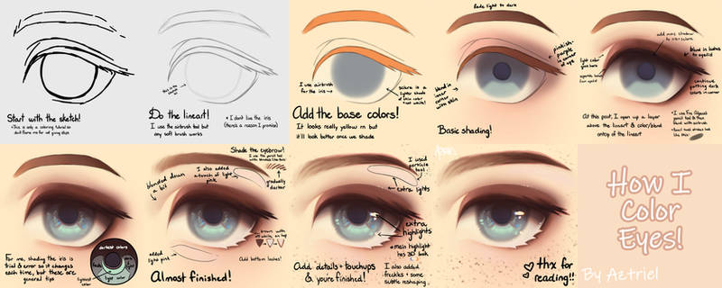 How I Color Eyes Tutorial