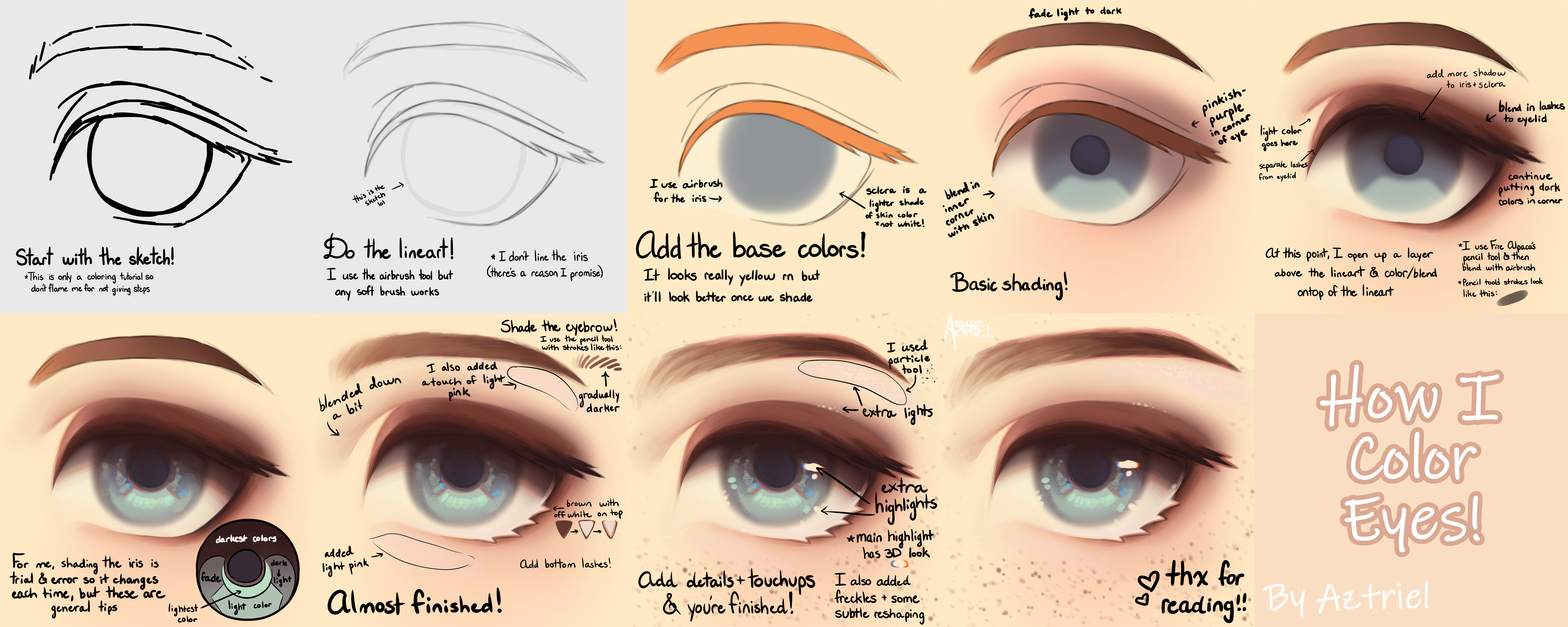 Azu • on Instagram: Tutorial of how I color eyes! 👀✨ I hope