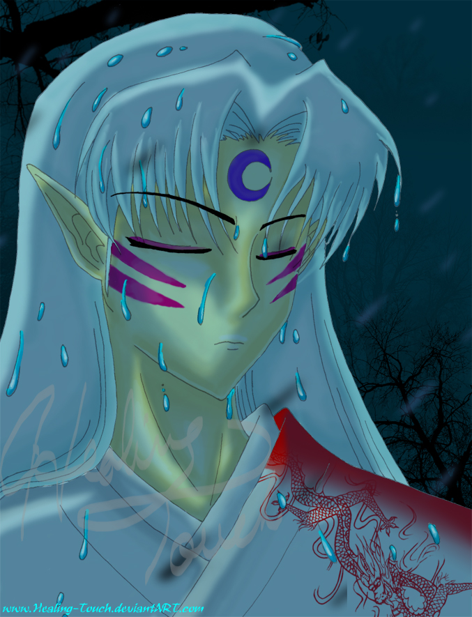 Sesshomaru in the rain