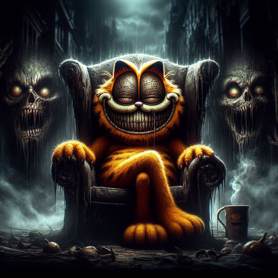 Creepy Garfield by bingman666 on DeviantArt