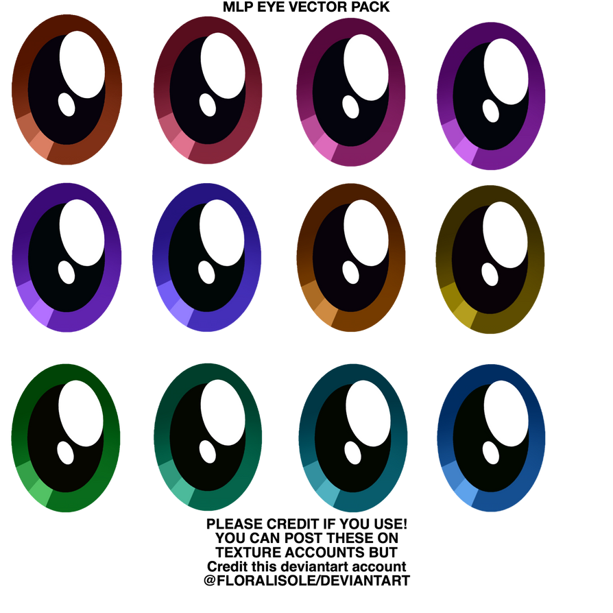 MLP EYE - Vector Pack by Floralisole on DeviantArt