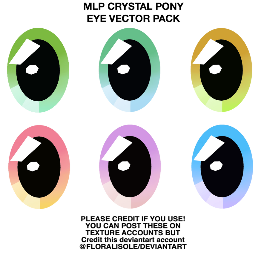 MLP EYE - Crystal Pony Eye Vector Pack by Floralisole on DeviantArt.