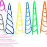 MLP Line Art Horn Bases 1