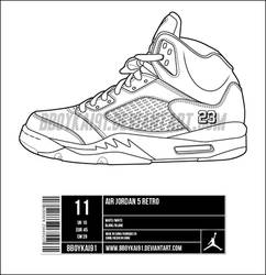 Air Jordan 5 Template