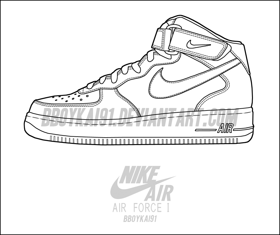 Nike Air Force 1 PSD Shoe Template