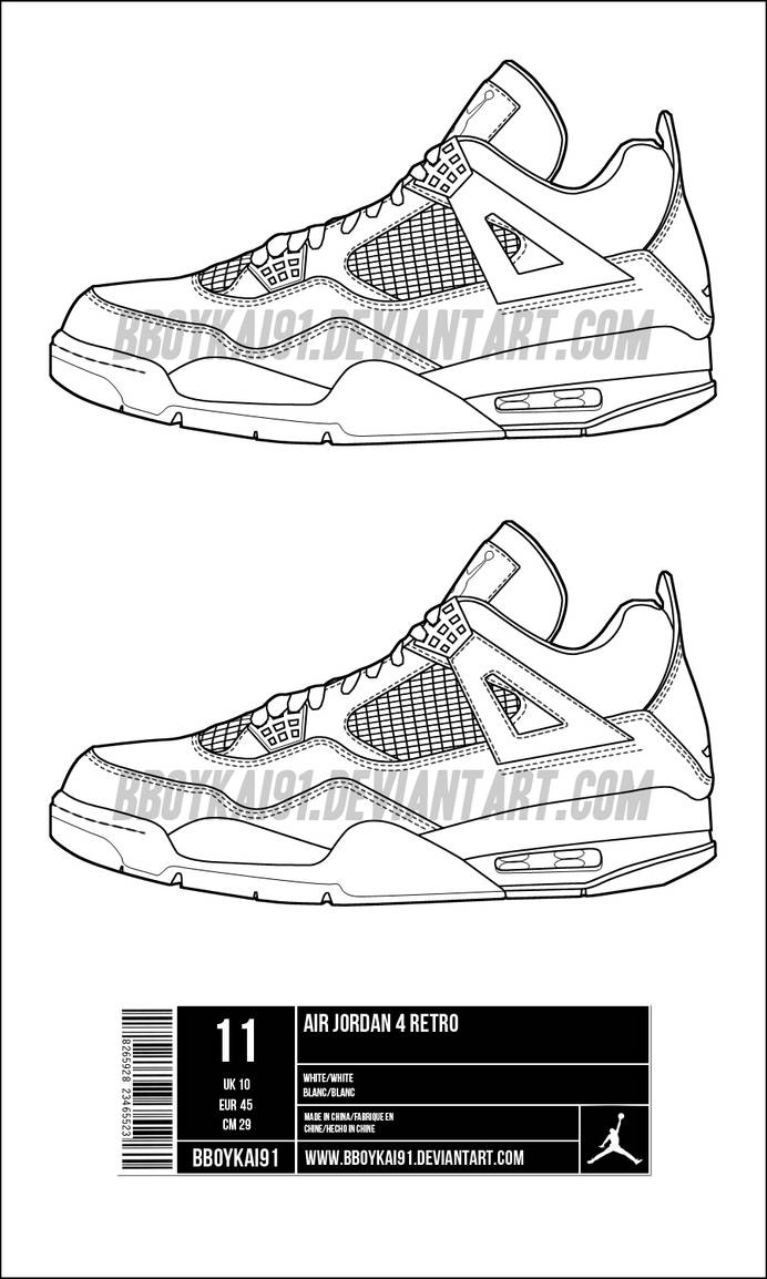 Air Jordan 4 Template by BBoyKai91 on DeviantArt