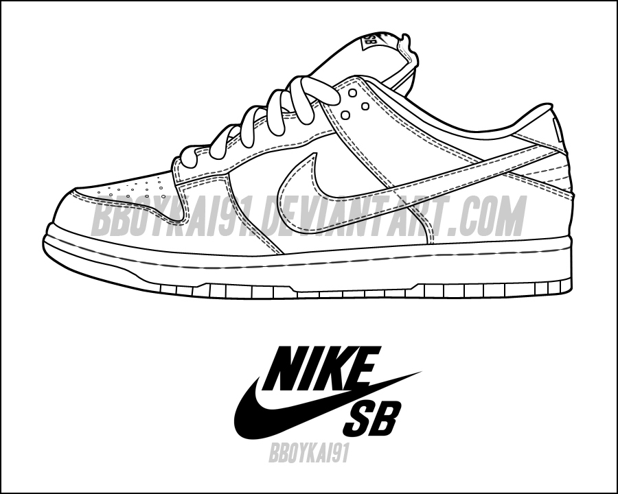 Nike Dunk Low SB Template