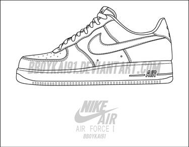 Nike Air Force 1 Low Template