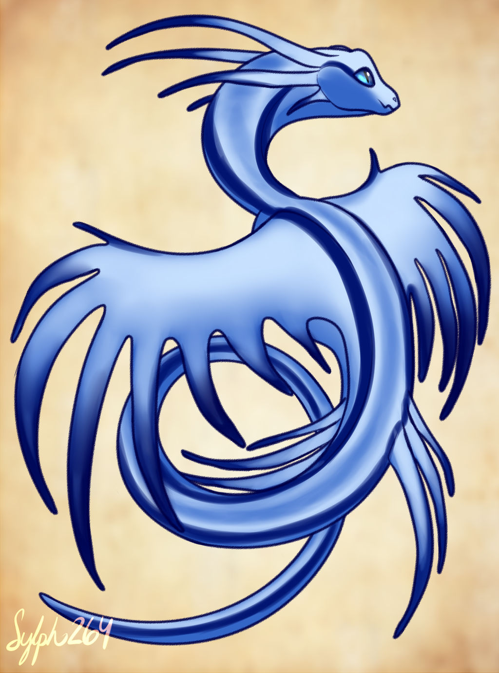 Blue Dragon Sea Slug Dragon by Sylph264 on DeviantArt