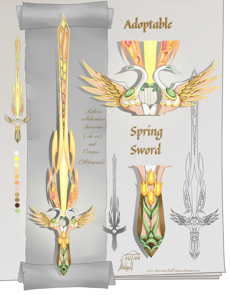 Spring Sword Closed Spring Sword adopt by SnowmanAndOctopus on DeviantArt