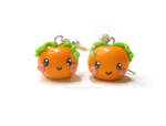 Kawaii pumpkin earrings - Halloween earrings by TenereDelizie