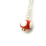 Super Mario mushroom necklace -  polymer clay