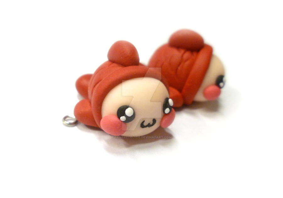 Kawaii pisces charm - zodiac sign - polymer clay