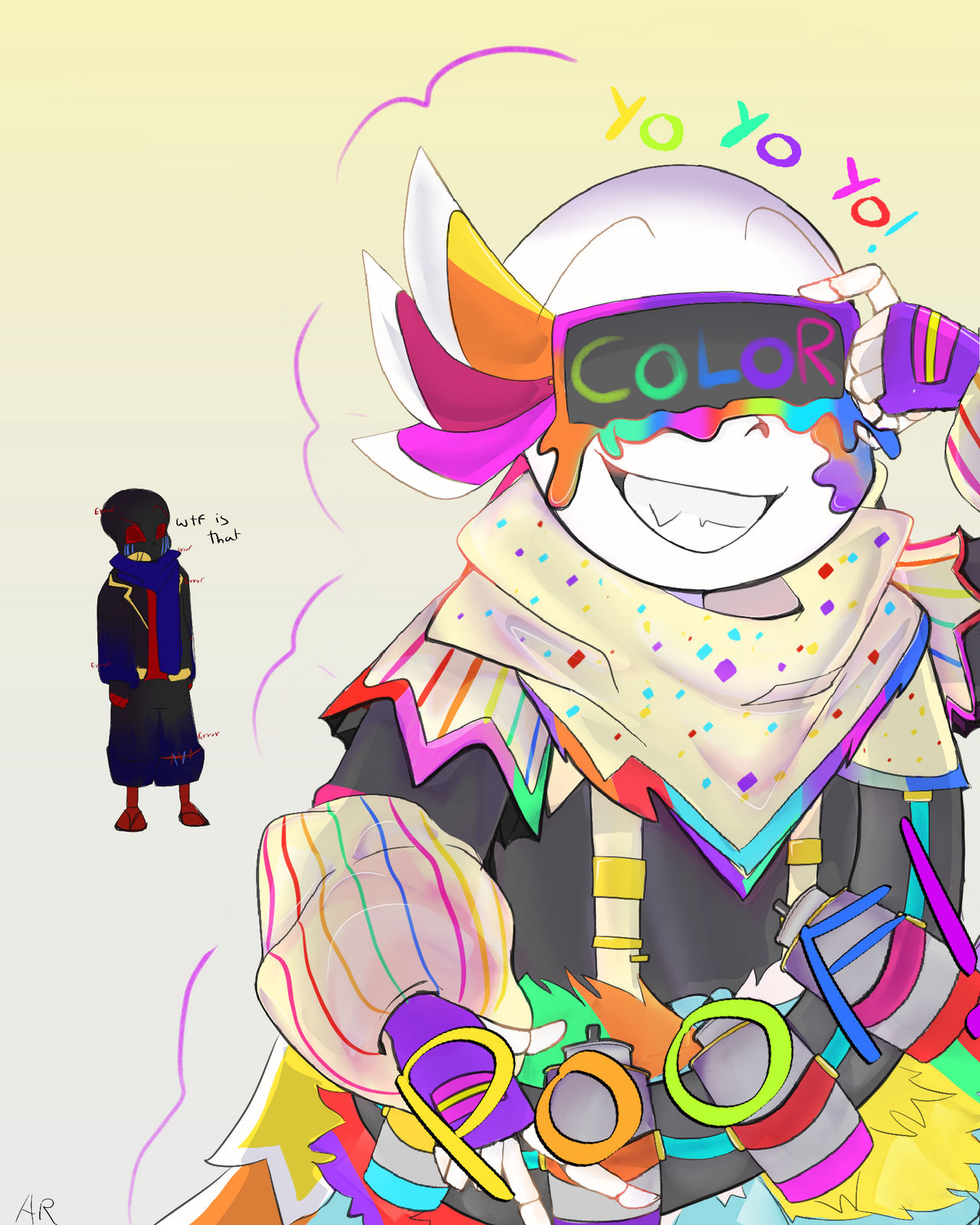 Error sans gets traumatized by FreshInk by WisteriaWinds on DeviantArt