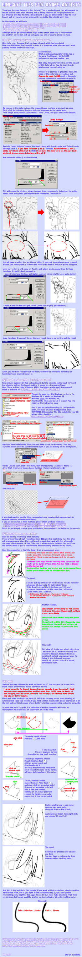 Lineart tips for anime artists