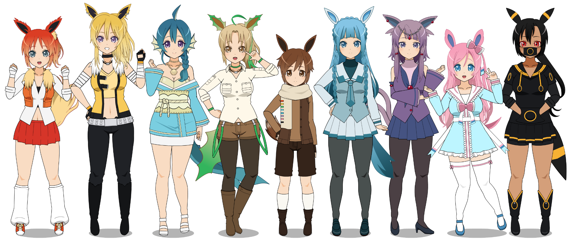 Regional Eevee and Eeveelution forms by Maximilian-Mori on DeviantArt