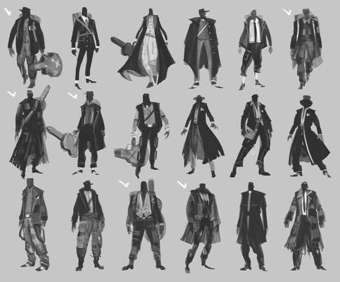 Costume thumbnails sheet