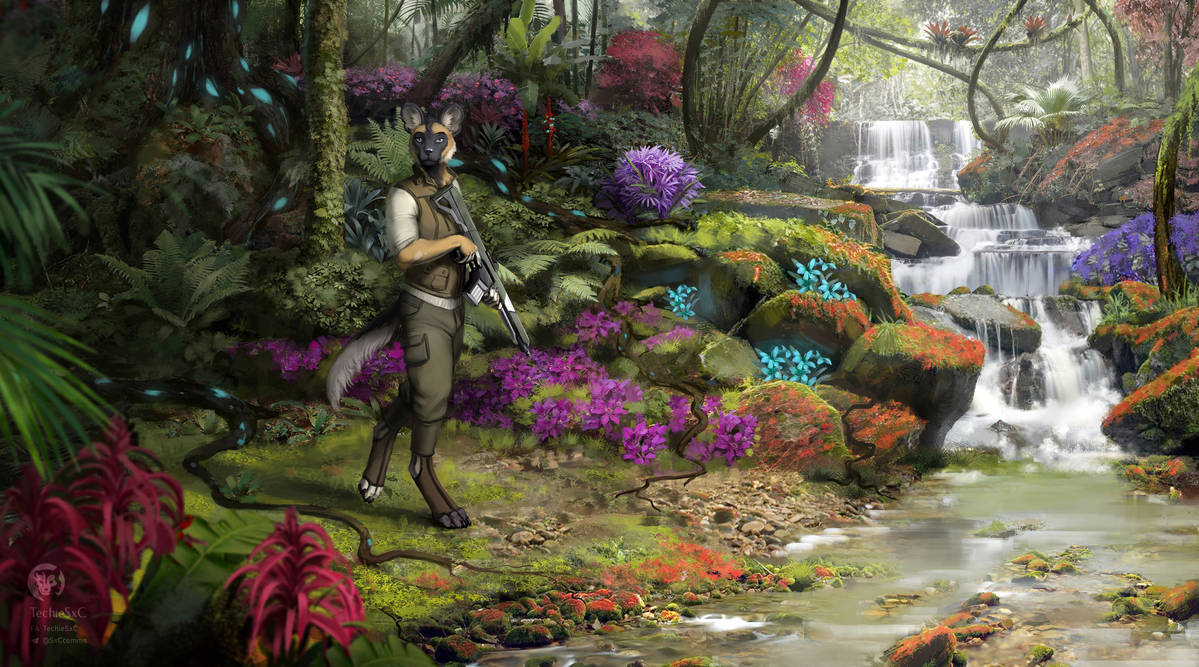 Jungle Walk | painting by TechieSxC on DeviantArt