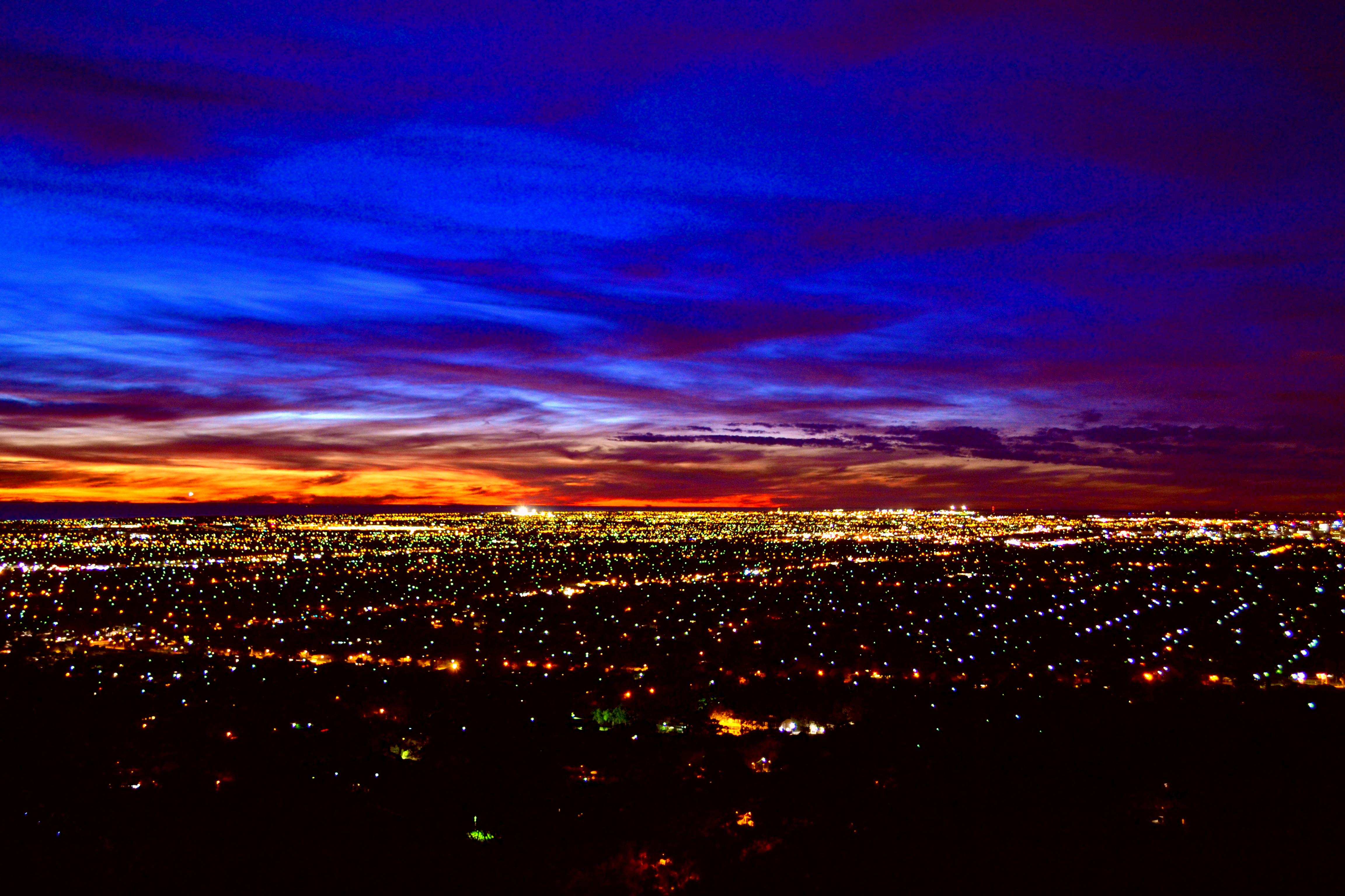 Sunset over adelaide