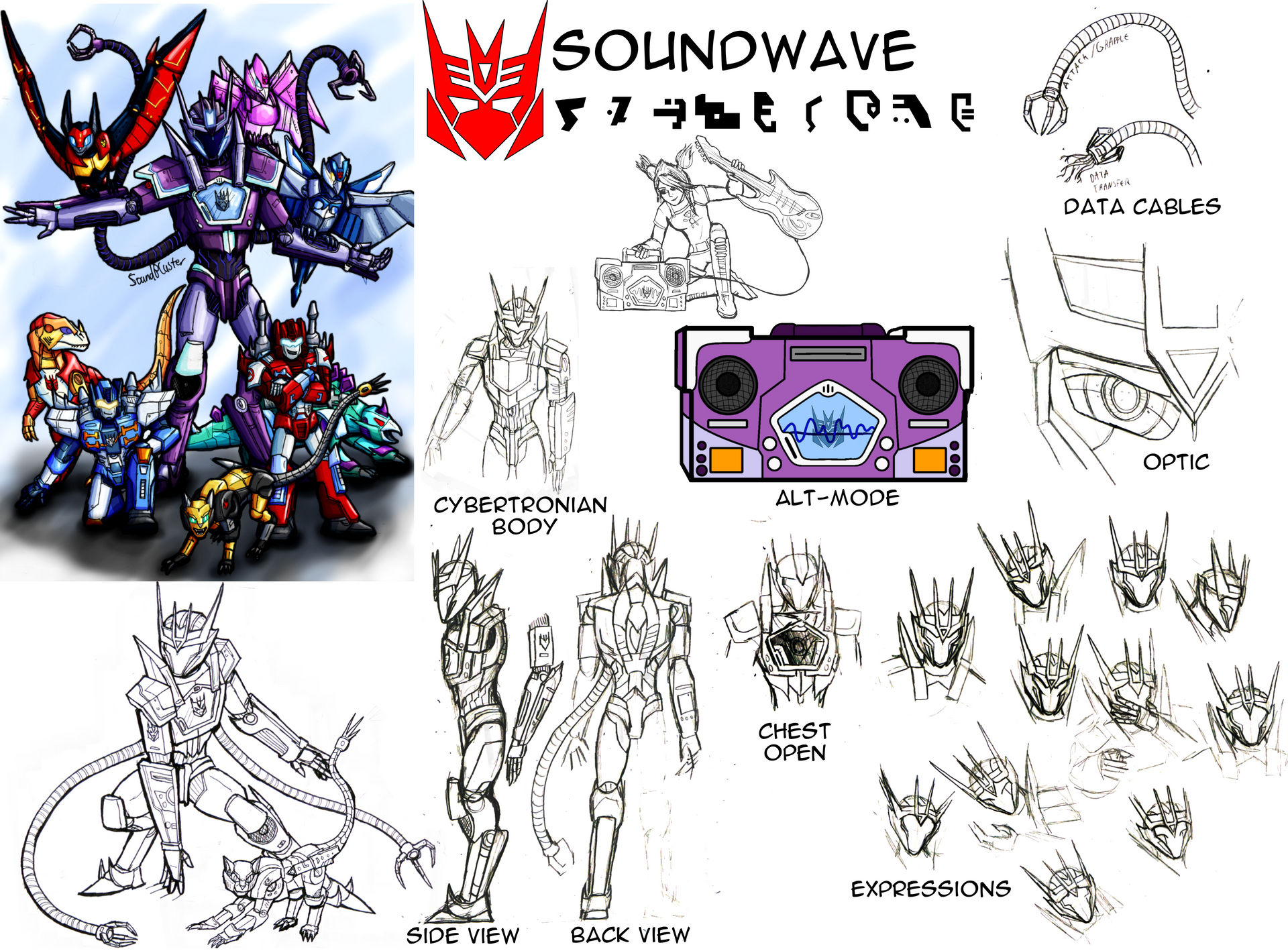 Reference Sheet (SG): Soundwave by SoundBluster on DeviantArt