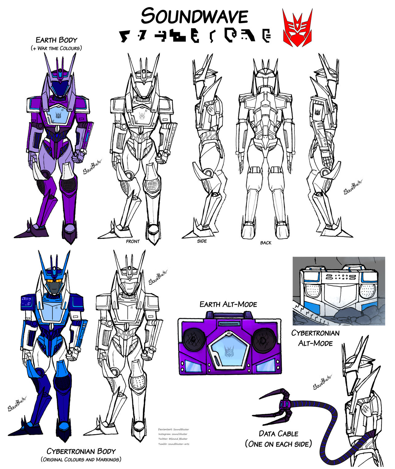 Soundwave (SG reference Sheet v2) by SoundBluster on DeviantArt