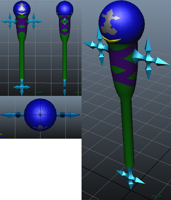 Machelix's Staff, 3D