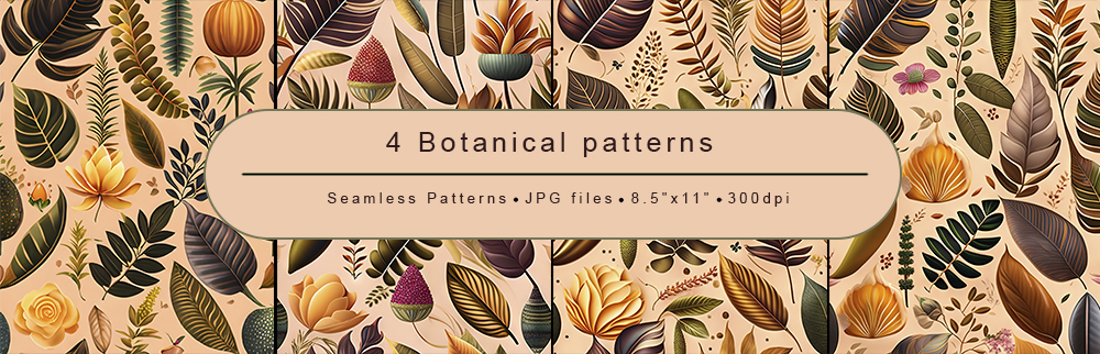 Botanical Study Pattern Botanical patterns by ShylaMarsare on DeviantArt