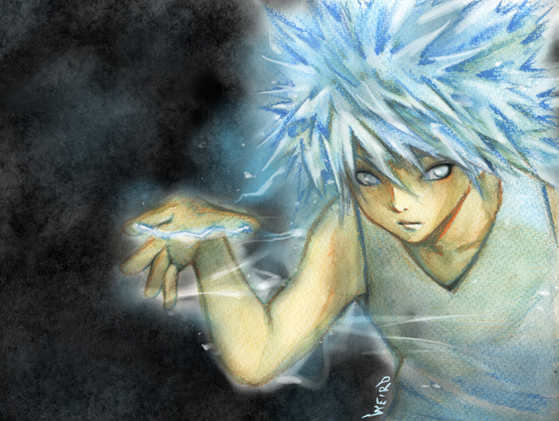 Killua watercolor pencil