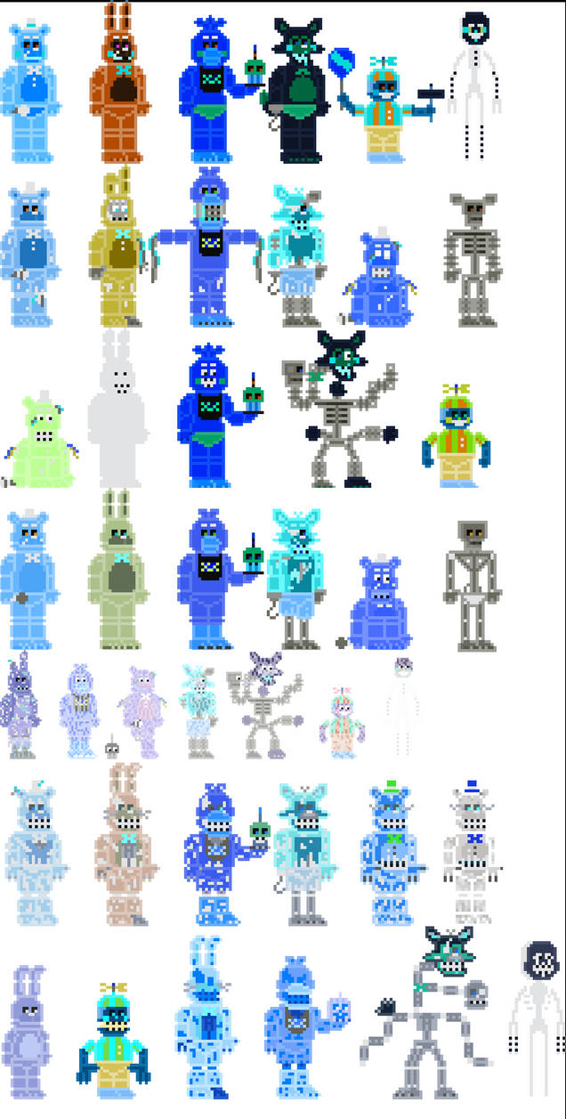 Revamped Invert colours FNAF characters 8-bit by Fluffskygamer21 on ...