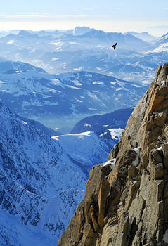 Flying over the mountains