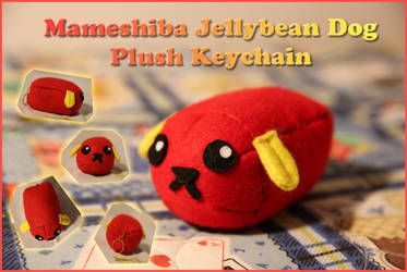 Mameshiba Jellybean Dog Plush Keychain