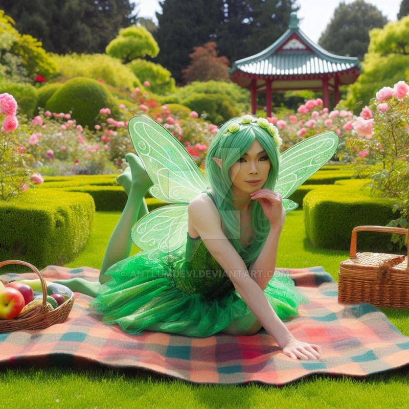 Crossdresser Fairy Relaxes In The Garden By Antlumdevi On DeviantArt crossdresser-fairy-relaxes-in-the-garden-by-antlumdevi-on-deviantart