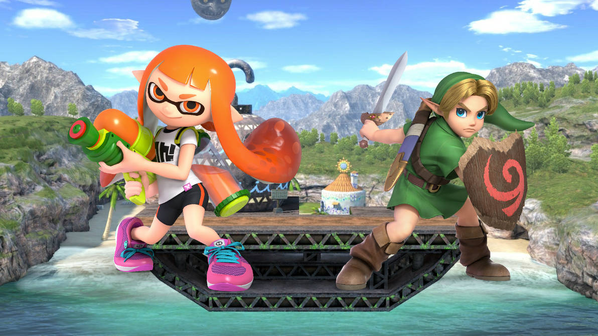 Link Inkling Inkling Girl Vs. Young Link by DaquanHarrison22 on DeviantArt