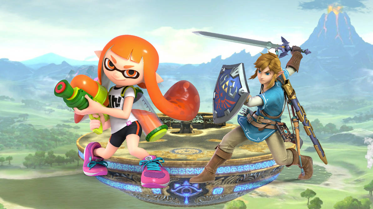 Inkling Girl Vs. Link by DaquanHarrison22 on DeviantArt