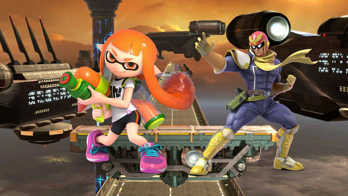 Inkling Girl Vs. Captain Falcon by DaquanHarrison22 on DeviantArt