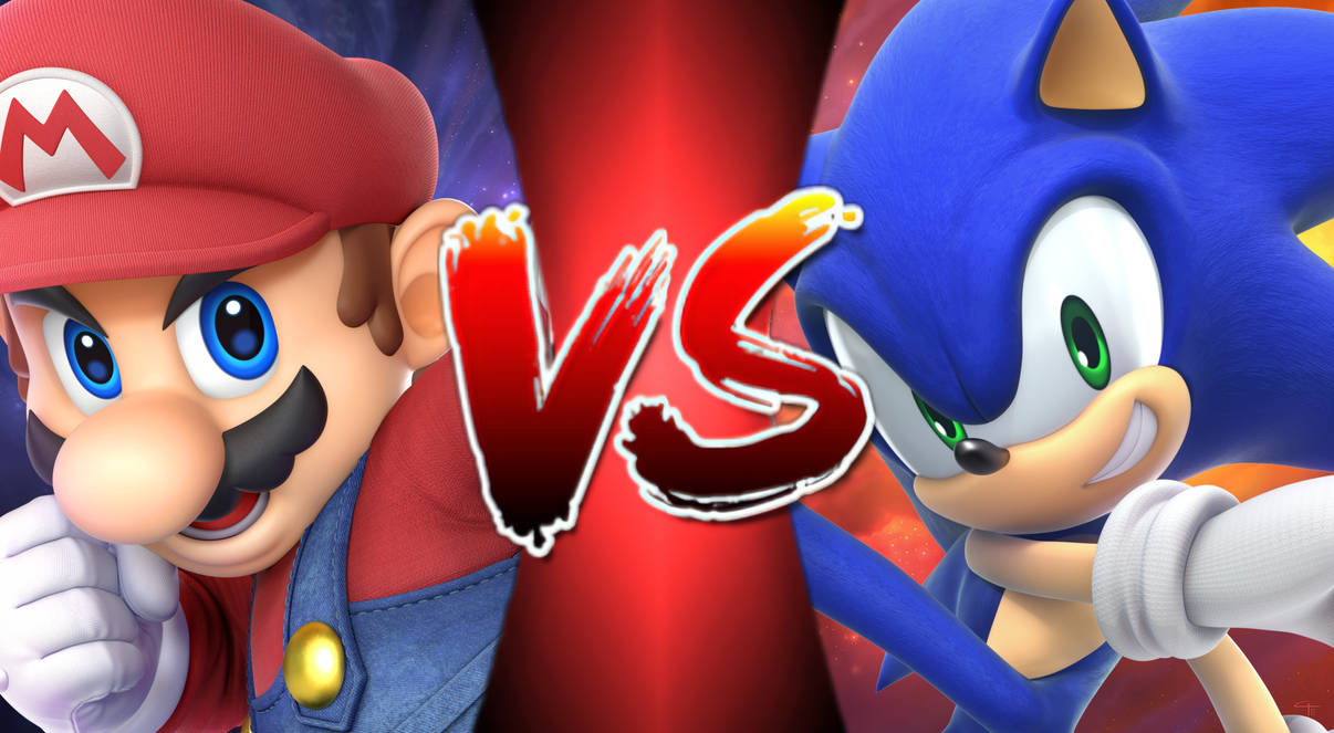 Mario Vs. Sonic by DaquanHarrison16 on DeviantArt