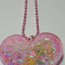 Key to my Heart Glitter Resin Necklace