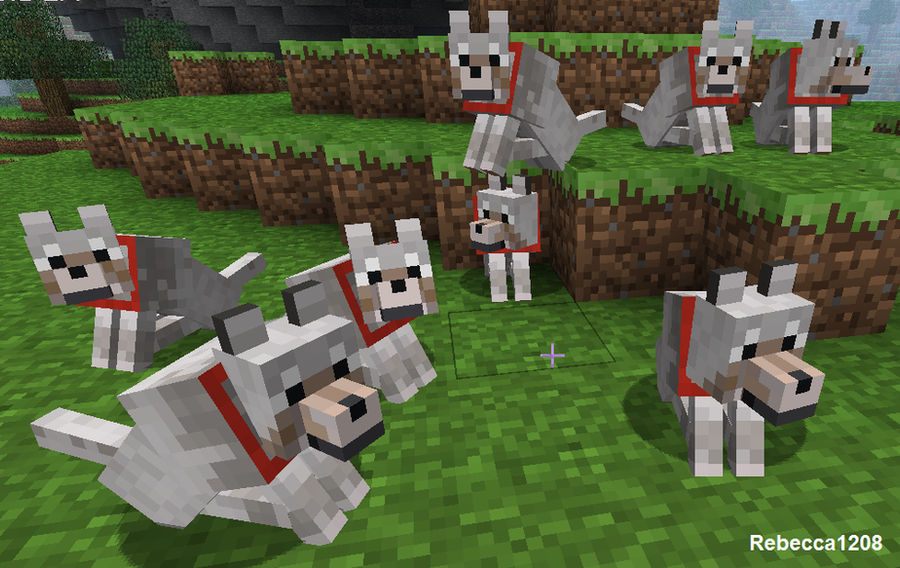 Minecraft Wolves by Rebecca1208 on DeviantArt
