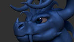 ZBrush - Kimo Head 2 WIP - Blue Eyes by Rebecca1208