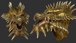 ZBrush - Golden Spikey Chinface (doodle) by Rebecca1208