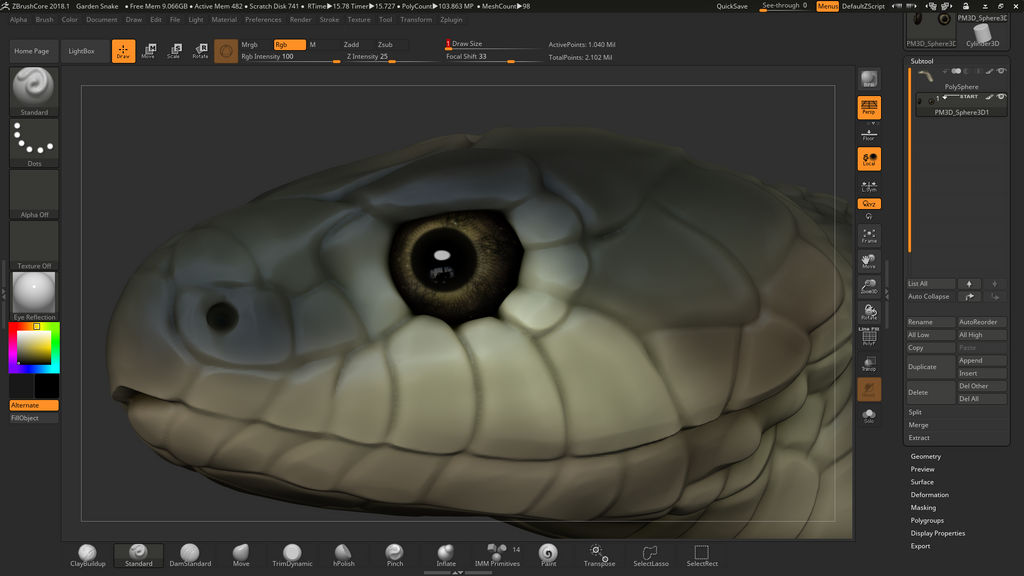 ZBrush - Snek WIP by Rebecca1208