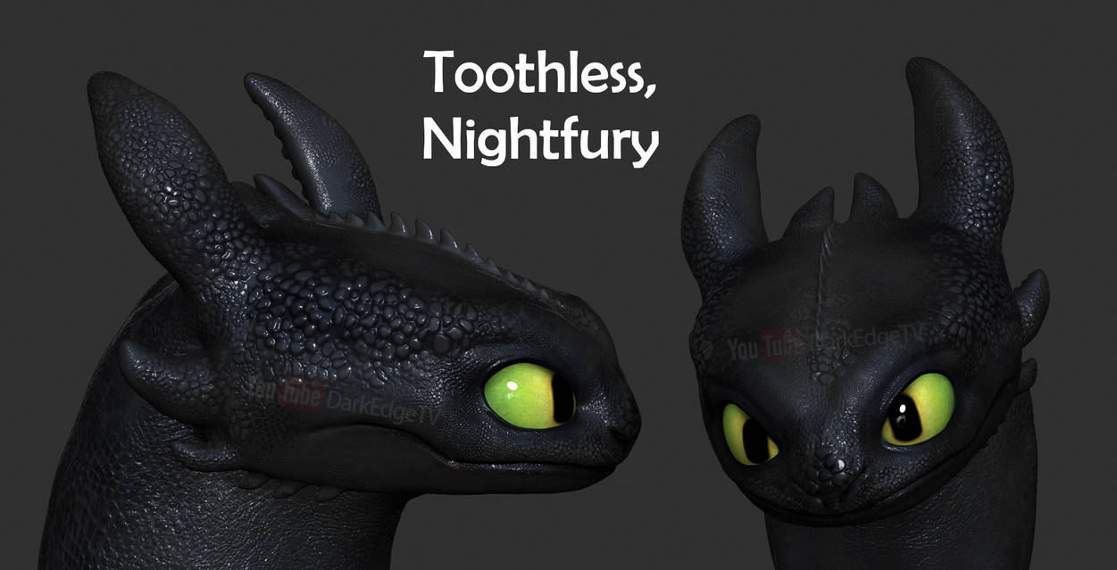 Toothless, Nightfury Portrait - ZBrushCore by Rebecca1208 on DeviantArt