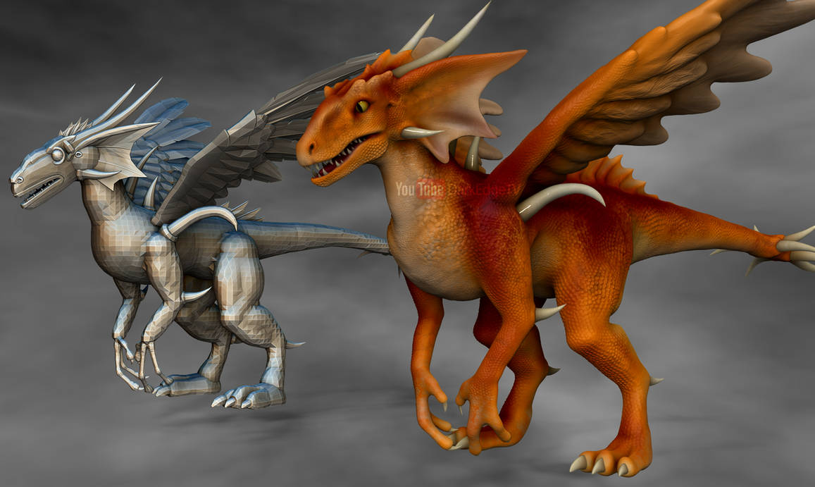 SPORE Horned Raptor - Before and After by Rebecca1208 on DeviantArt