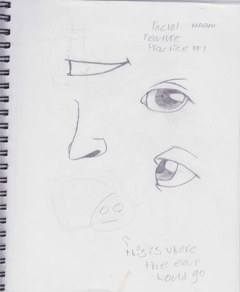 Facial Feature Practice 1: 12-28-11 by HydrogenLullaby on DeviantArt