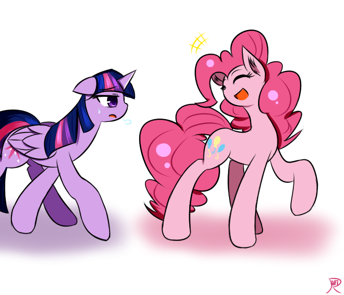 Twilight and pinkie pie